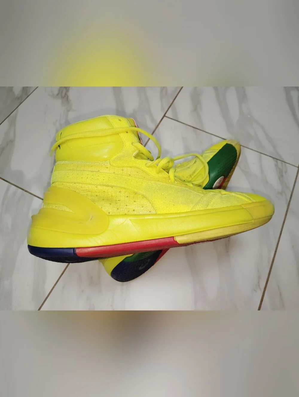 PUMA Sky Modern Geek x Fashion Geek Safety Yellow RJ Barrett Promo Knicks Sz. 9
